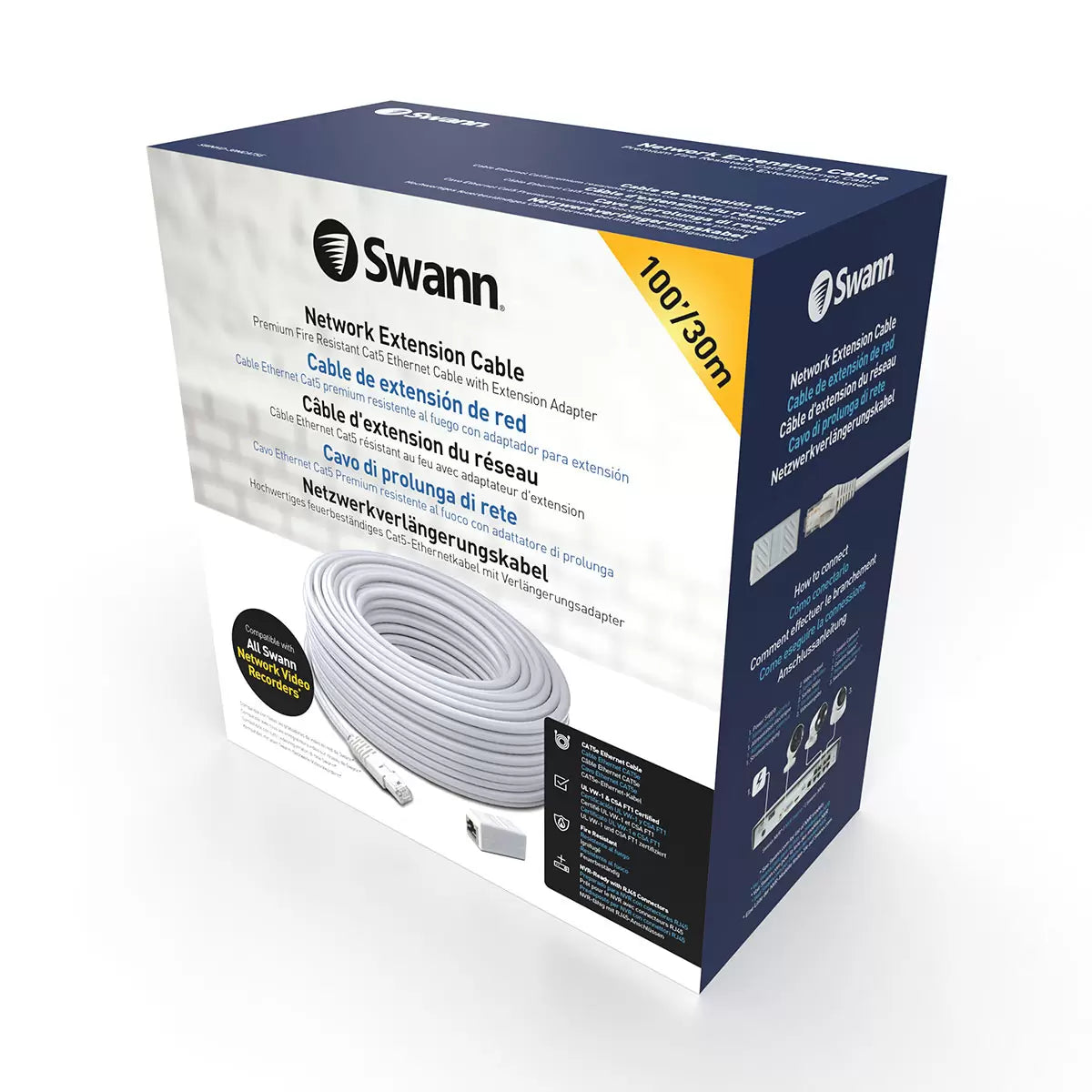 Swann 30m/100ft Network Extension Cable, SWNHD-30MCAT5E-GL