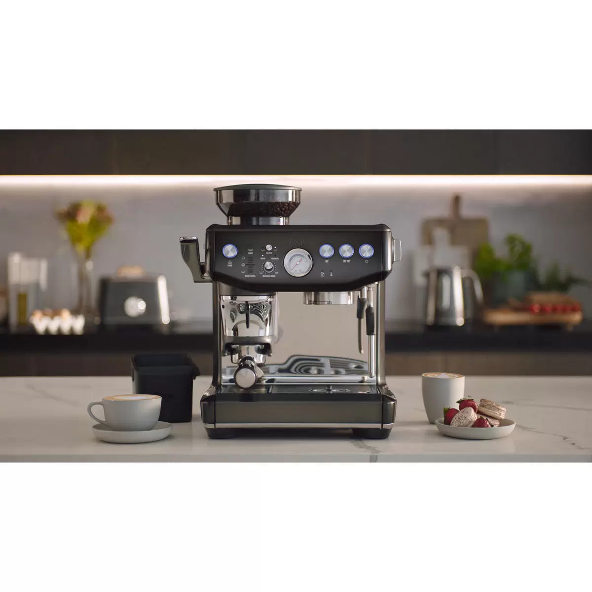 Sage The Barista Express Impress Bean to Cup Coffee Machine in Black Stainless