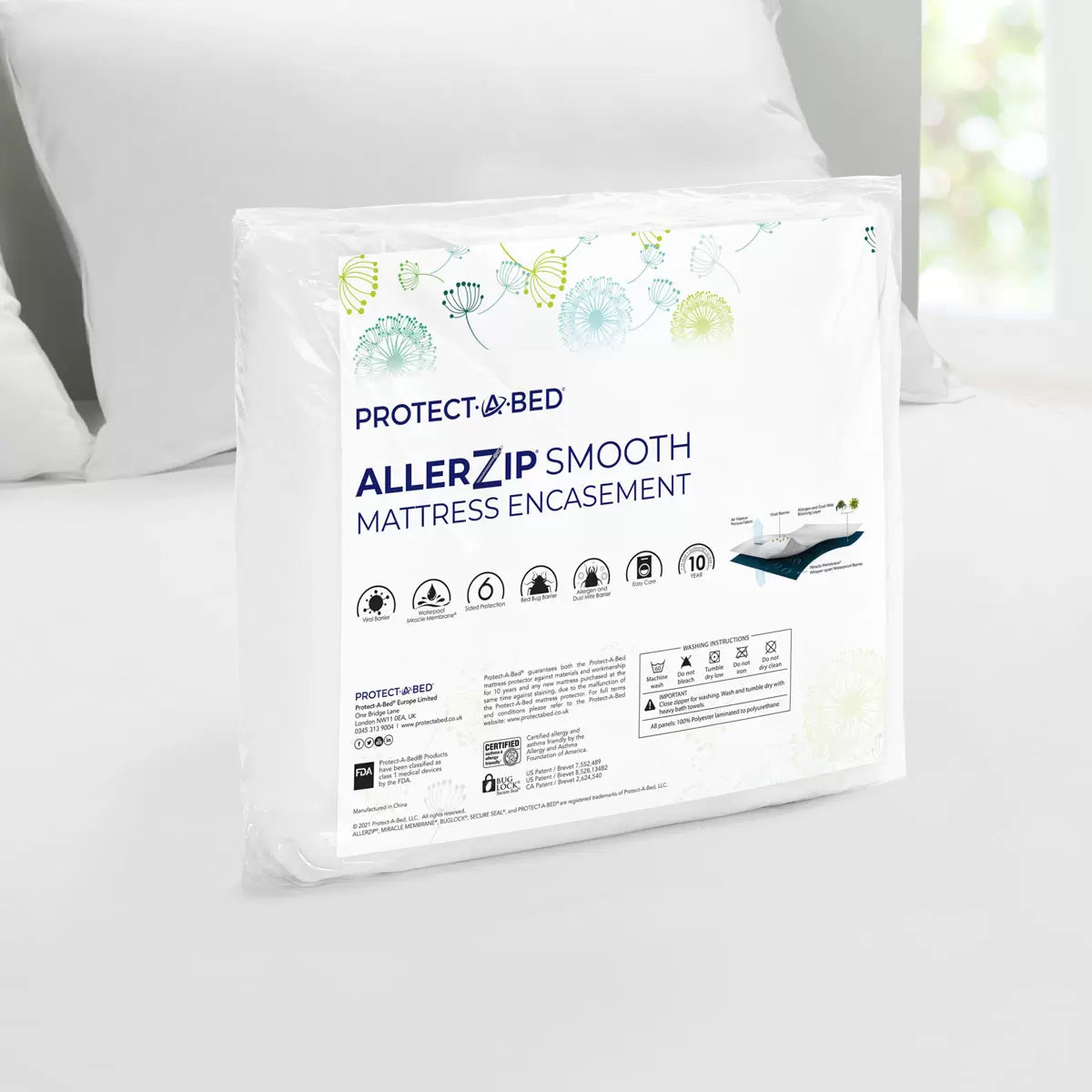 Protect-A-Bed AllerZip Smooth Mattress Encasement, in 4 Sizes