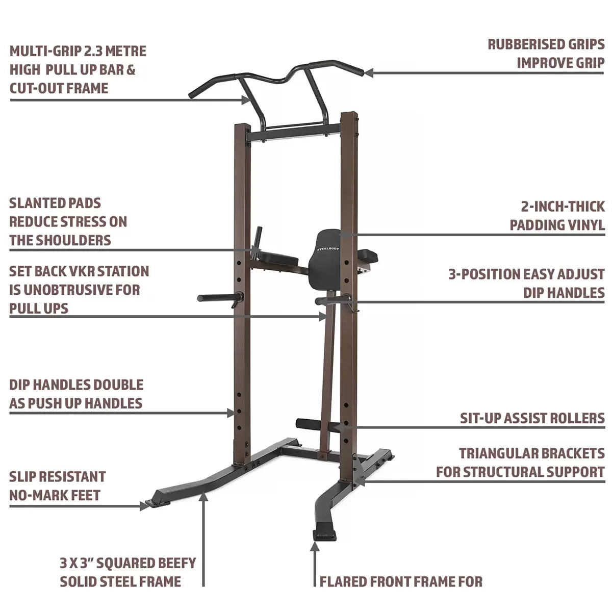SteelBody STB-98501 Deluxe Power Tower