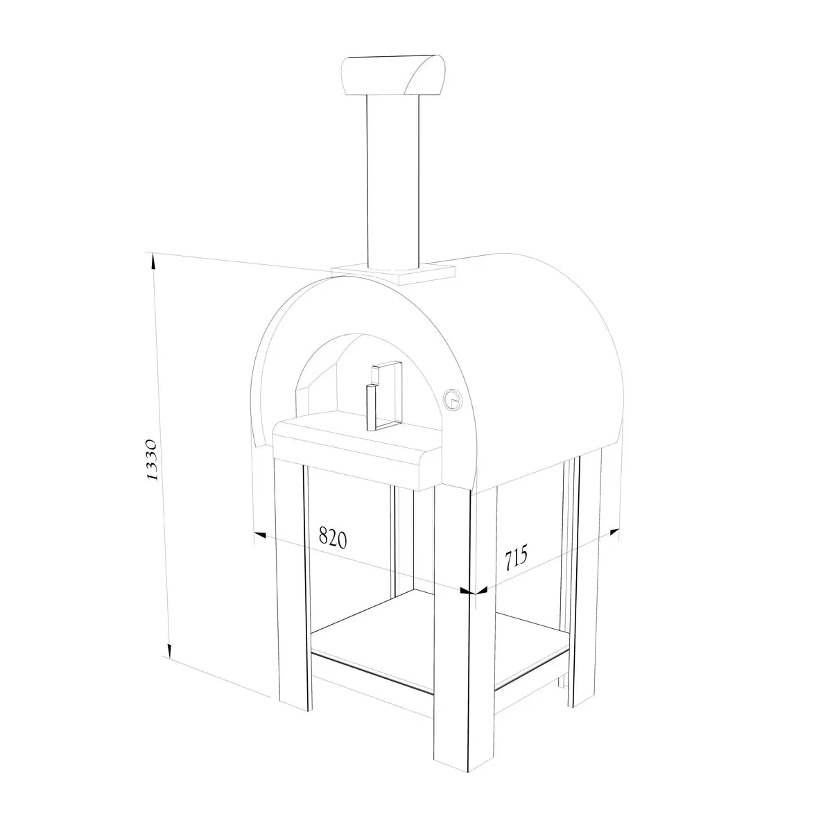 Alpha Pro Piccolo Wood-Fired Pizza Oven Bundle + Cover