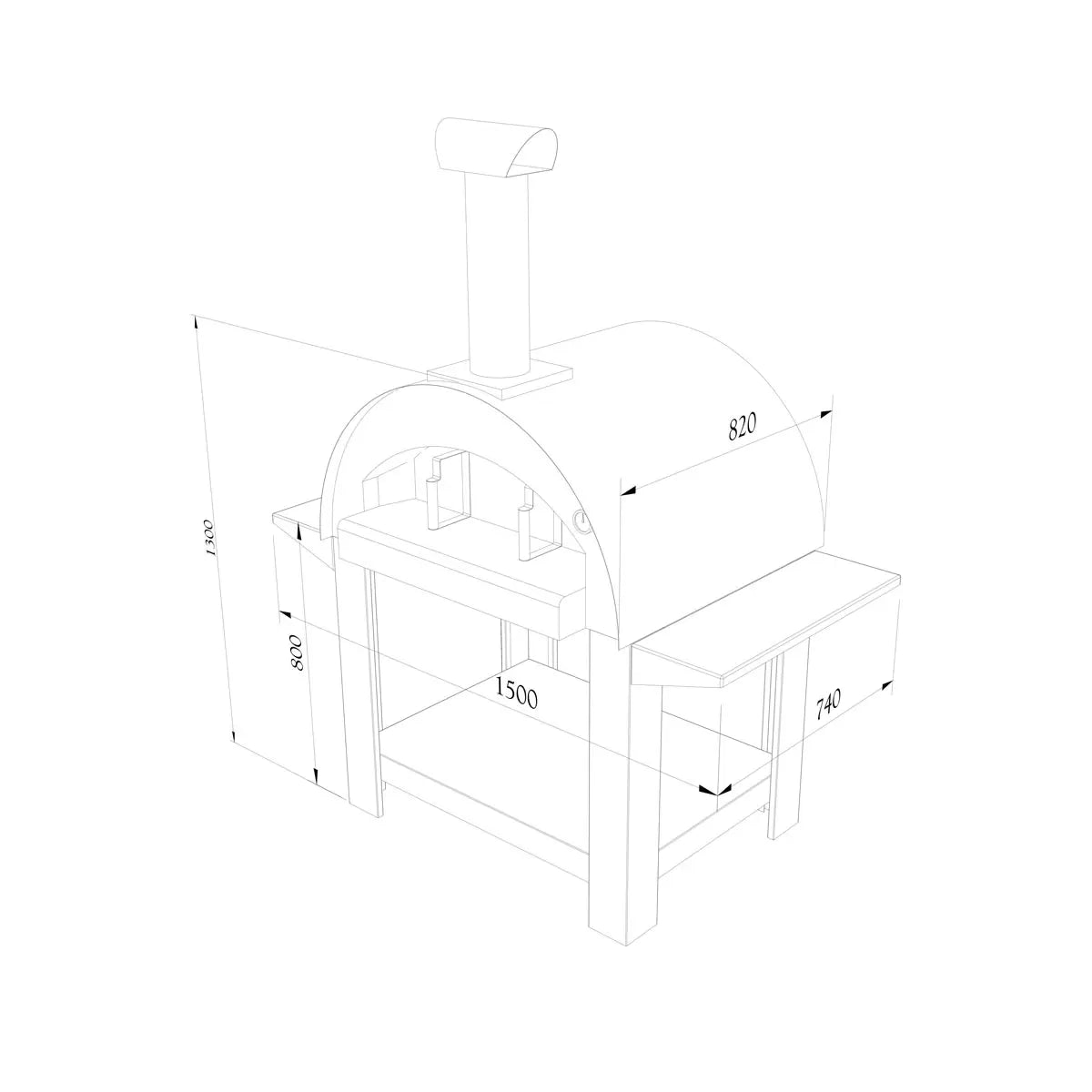 Alpha Pro Grande Wood-Fired Pizza Oven Bundle + Cover