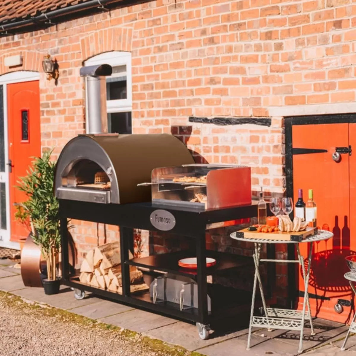 Alpha Pro Grande Fumoso Wood-Fired Pizza Oven and BBQ Grill Bundle