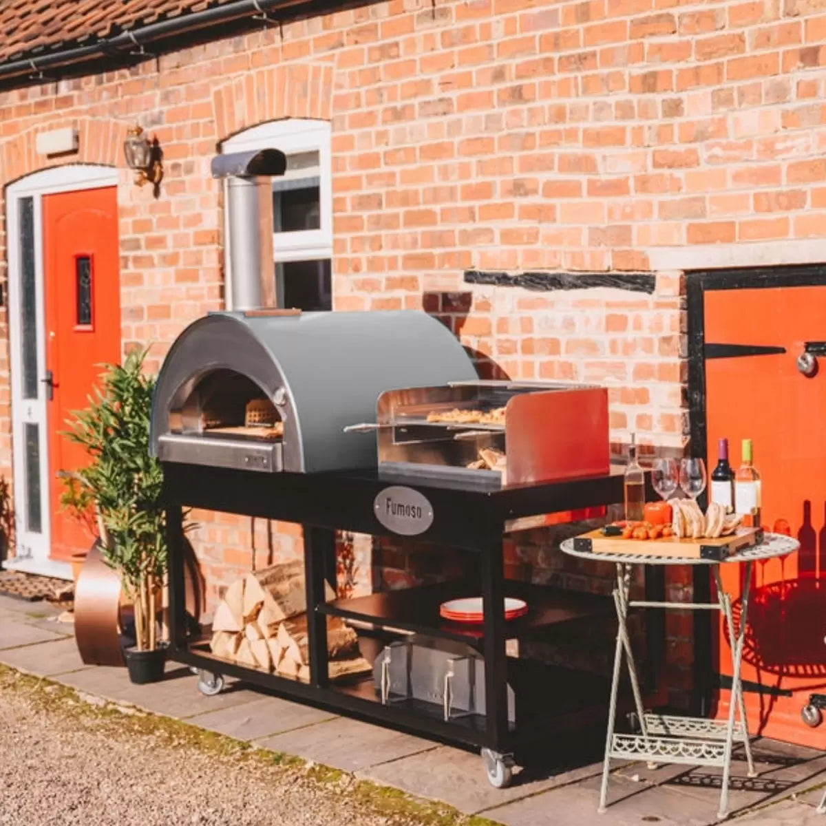 Alpha Pro Grande Fumoso Wood-Fired Pizza Oven and BBQ Grill Bundle