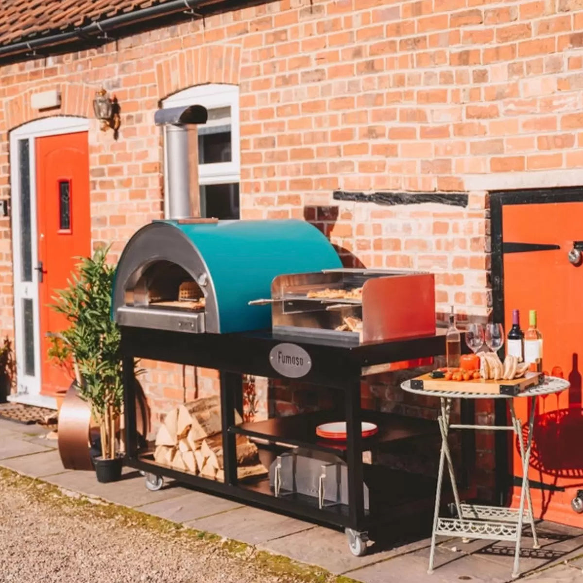 Alpha Pro Grande Fumoso Wood-Fired Pizza Oven and BBQ Grill Bundle