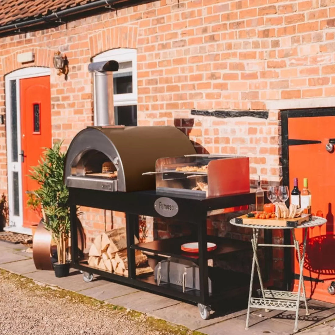 Alpha Pro Grande Fumoso Wood-Fired Pizza Oven and BBQ Grill Bundle