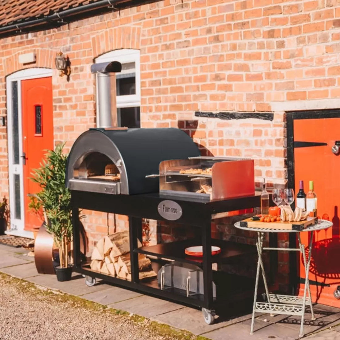 Alpha Pro Grande Fumoso Wood-Fired Pizza Oven and BBQ Grill Bundle