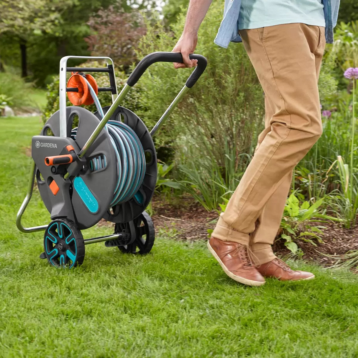 Gardena 50m (164ft) CleverRoll L Easy Hose Trolley Set
