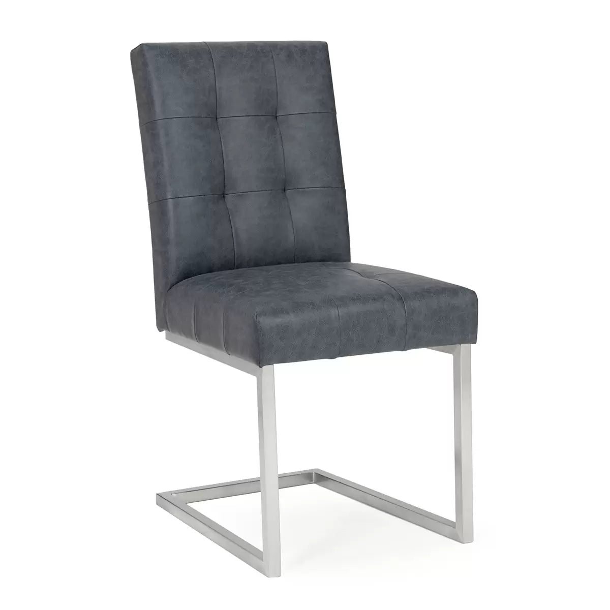 Bentley Designs Tivoli Mottled Black Faux Leather Cantilever Dining Chair, 2