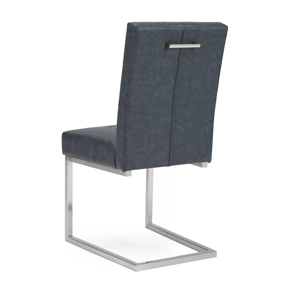 Bentley Designs Tivoli Mottled Black Faux Leather Cantilever Dining Chair, 2