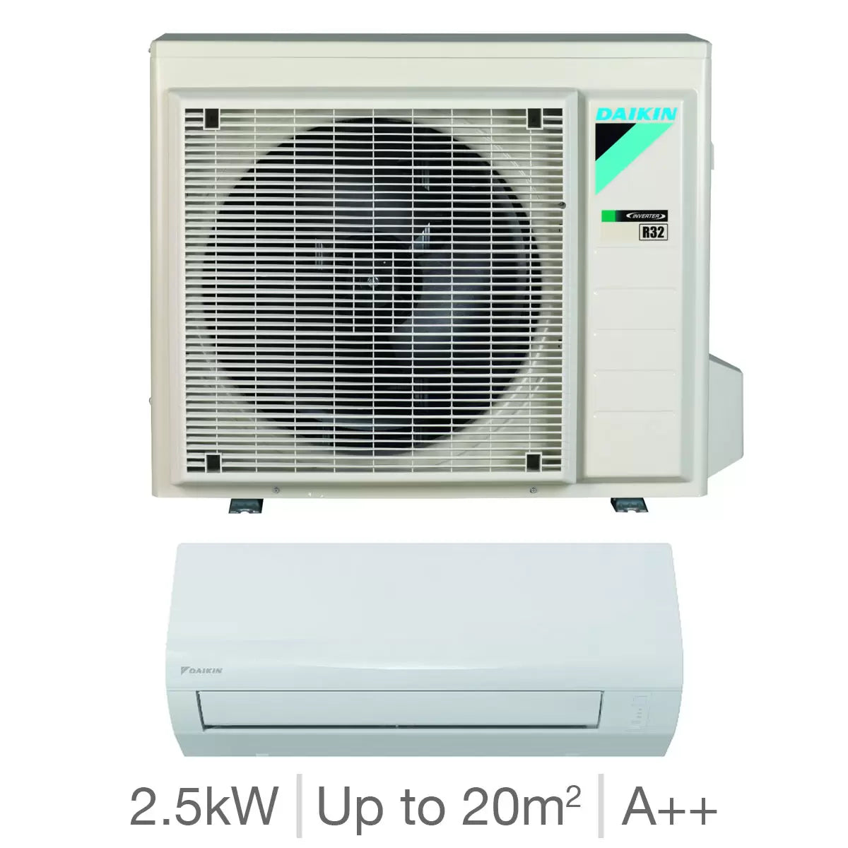 Installed Daikin Sensira Single Split Air Conditioning Unit for Domestic Use