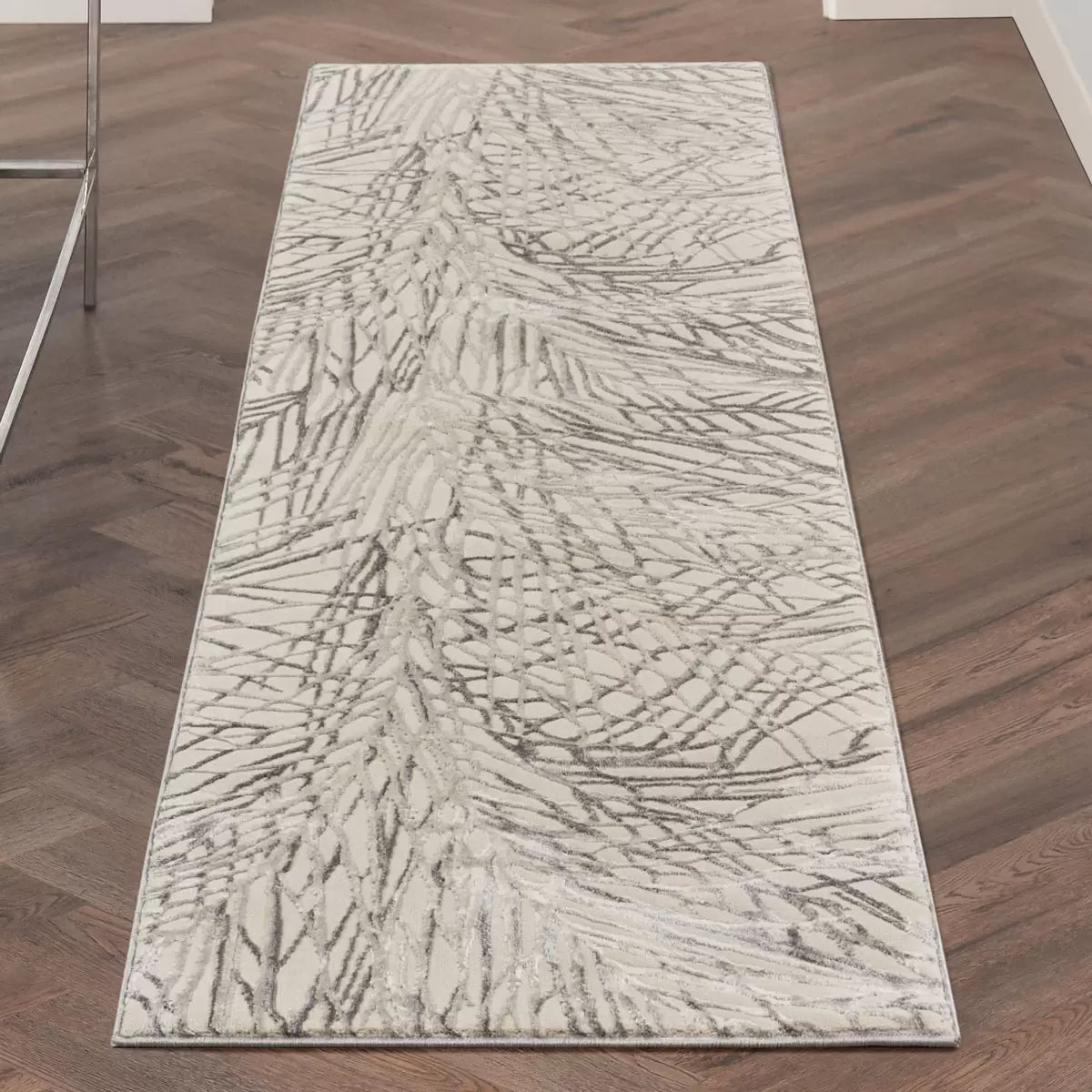 Rustic Textures Ivory & Grey Runner, 66 x 236 cm