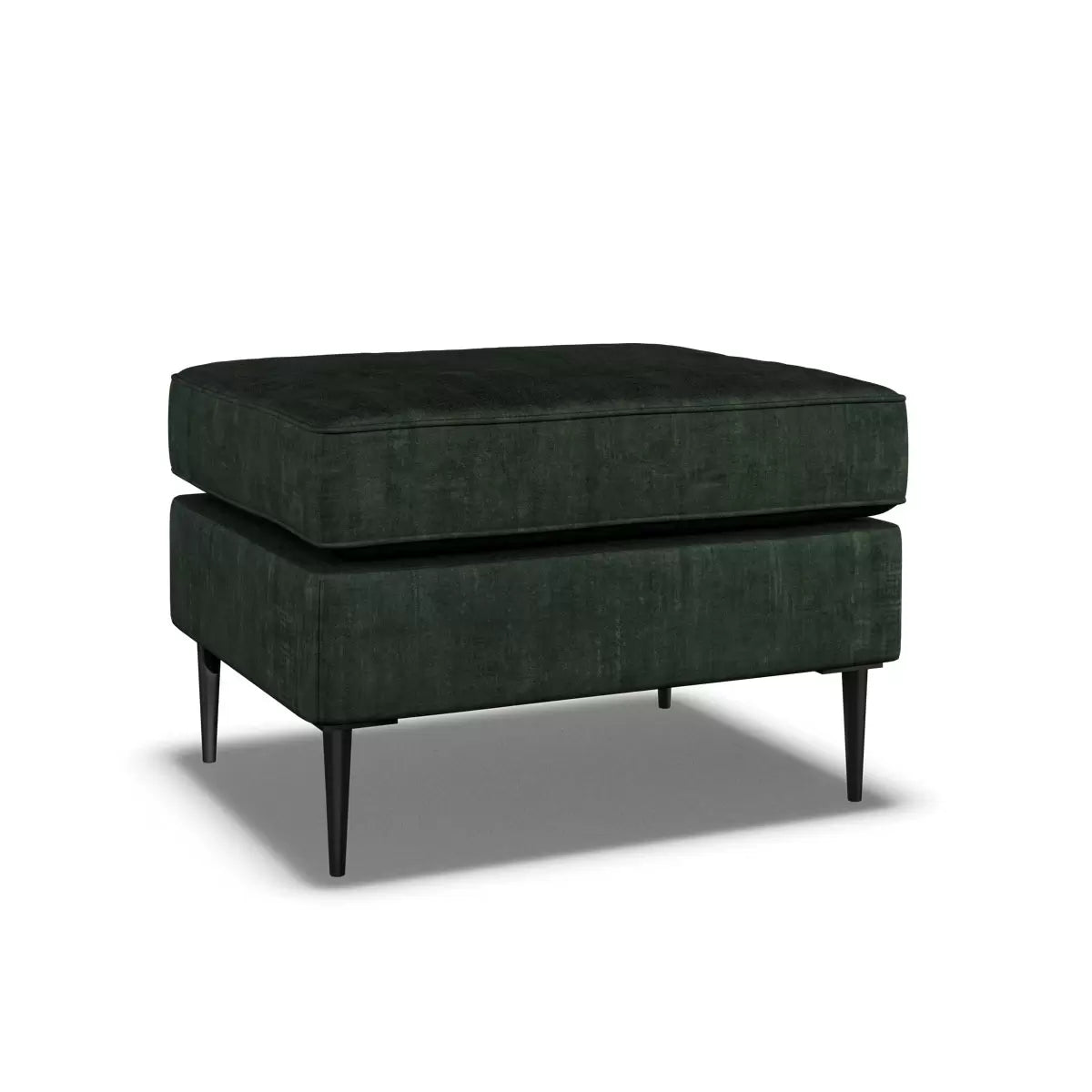 Aspen Green Velvet Footstool
