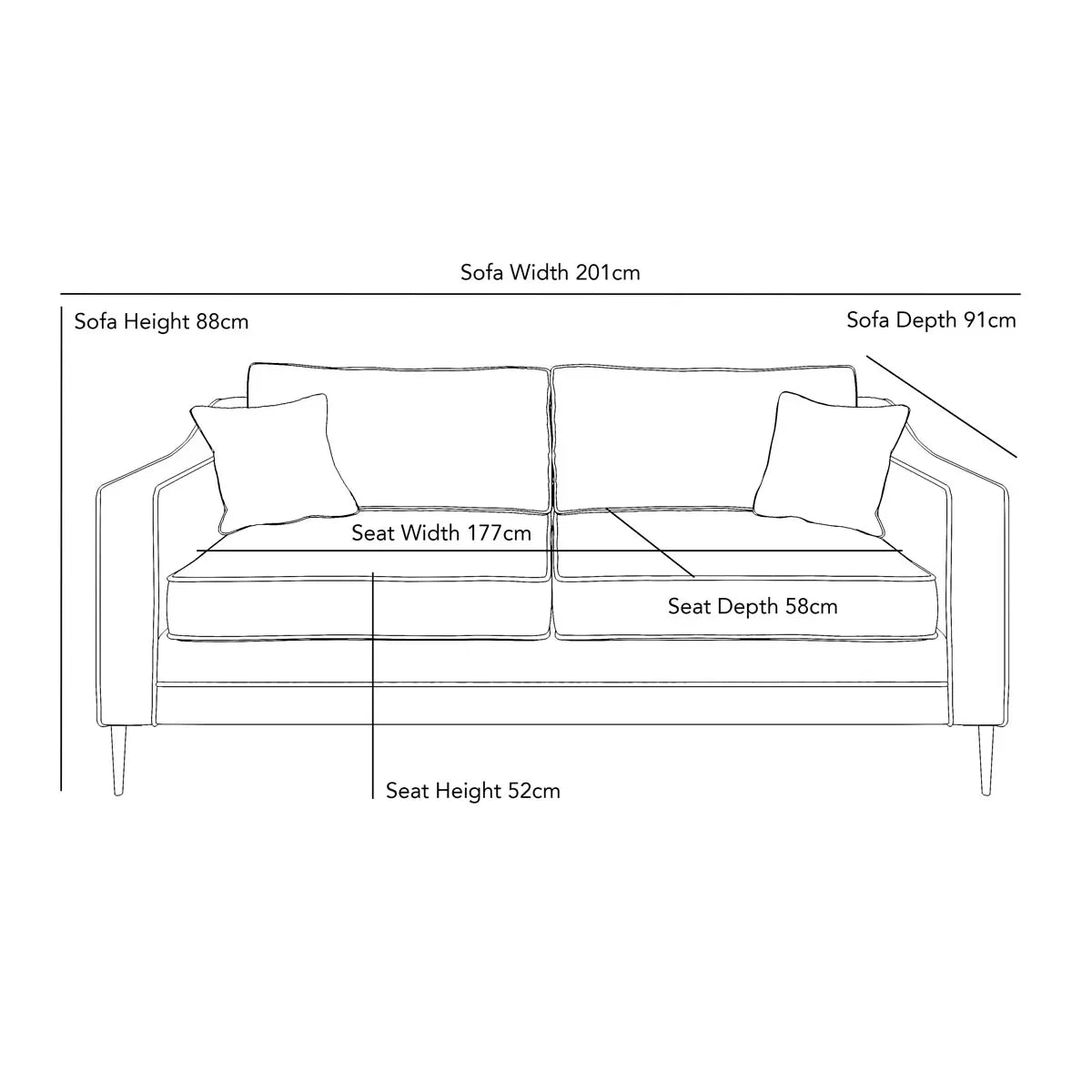 Aspen Grey Velvet 3 Seater Sofa