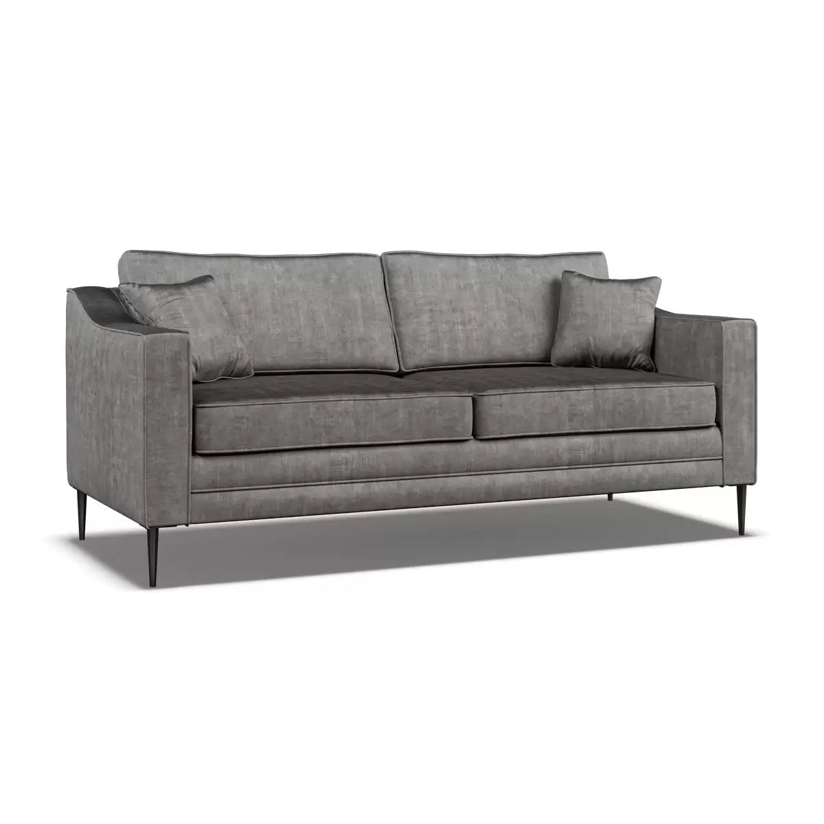 Aspen Grey Velvet 3 Seater Sofa
