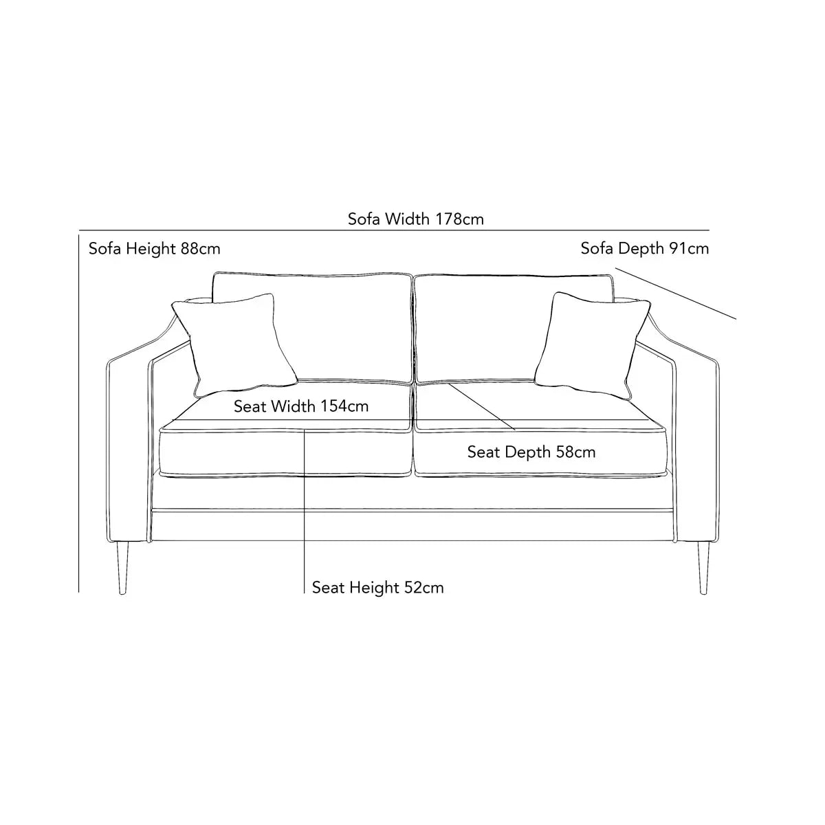Aspen Grey Velvet Large 2 Seater Sofa