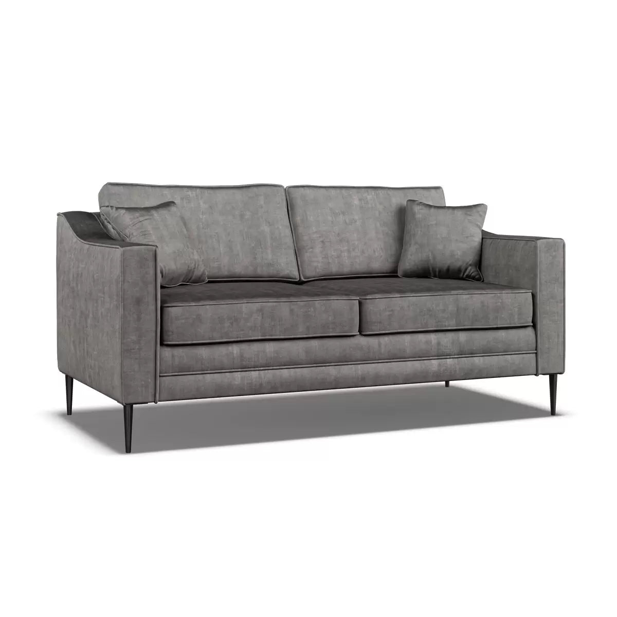 Aspen Grey Velvet Large 2 Seater Sofa