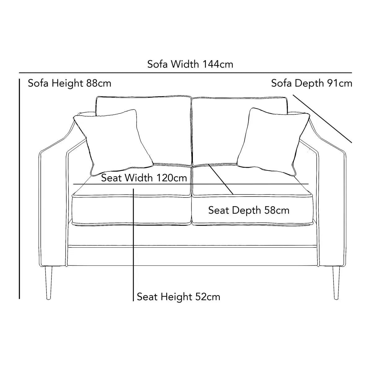 Aspen Grey Velvet 2 Seater Sofa