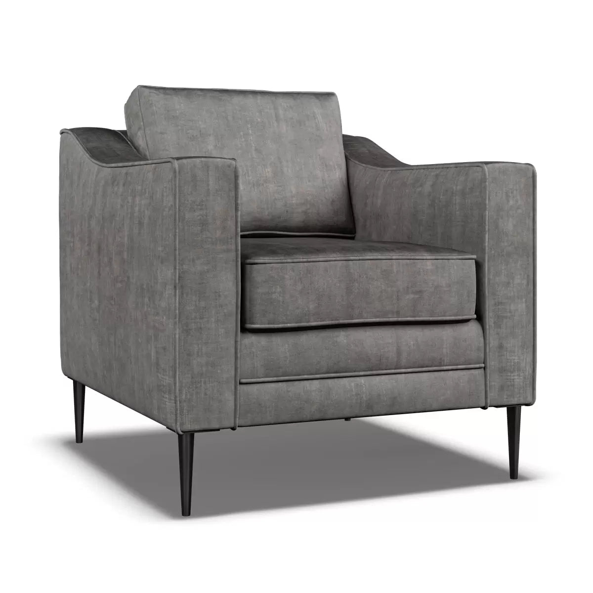 Aspen Grey Velvet Armchair