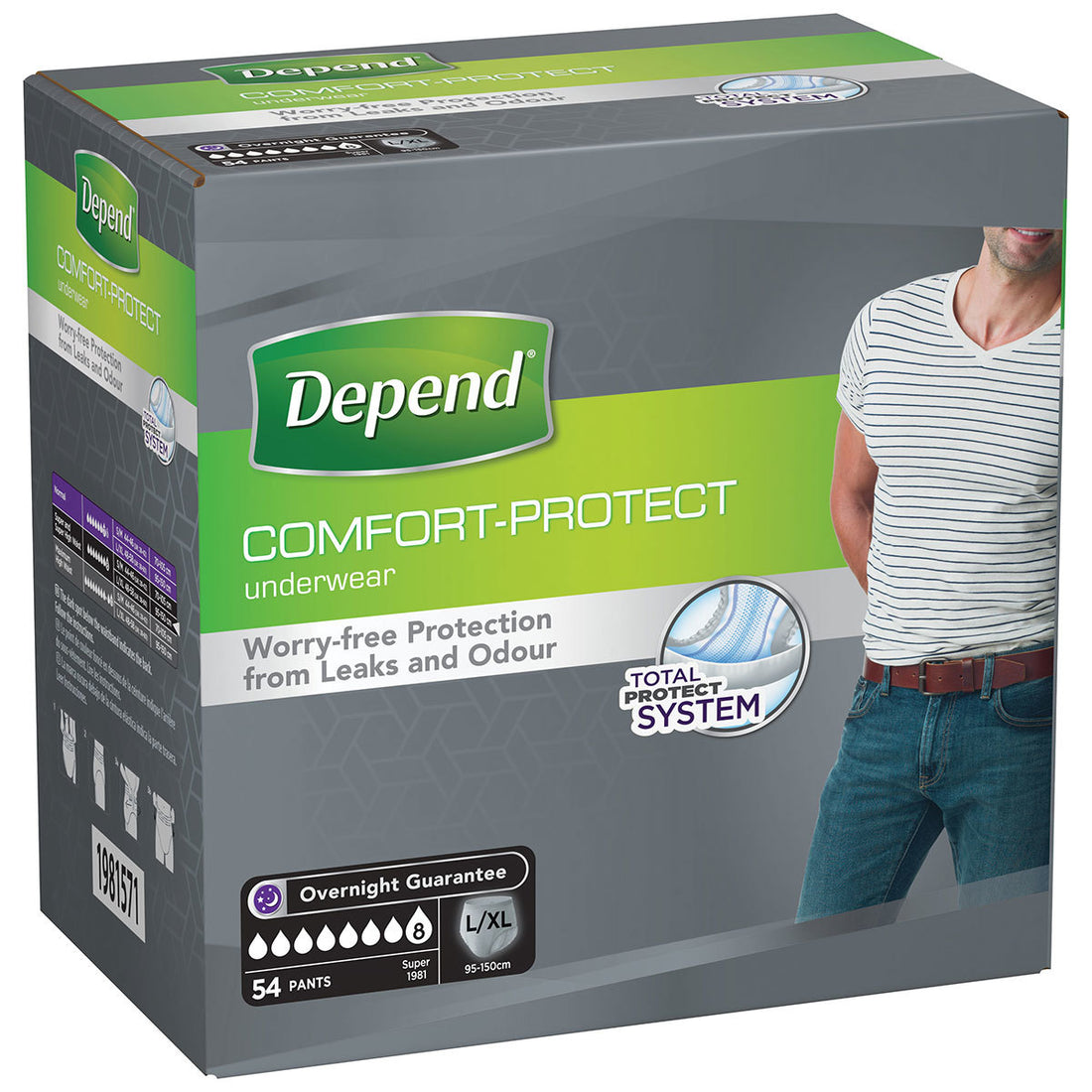 Depend Underwear for Men in Large/Extra Large, 54 Pack