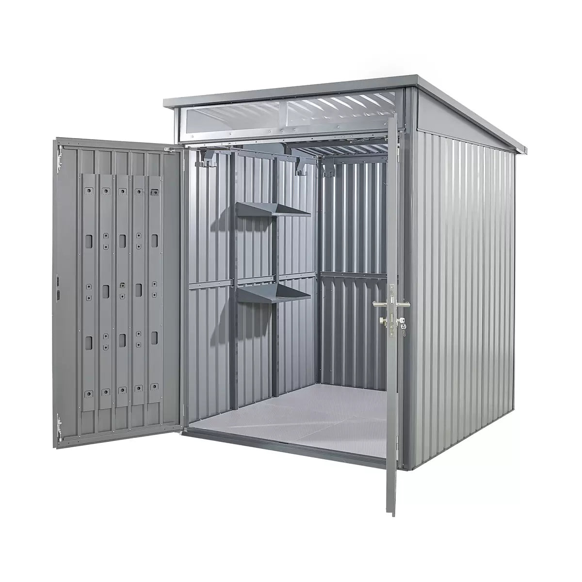 Stone Garden 5ft 11" x 5ft 11" (1.8m x 1.84m) Two Door Steel Shed