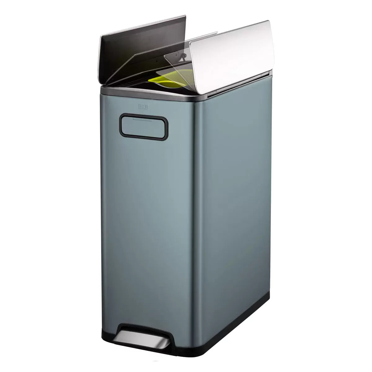 EKO Ecofly 20+20L Stainless Steel Kitchen Bin in Titanium Blue