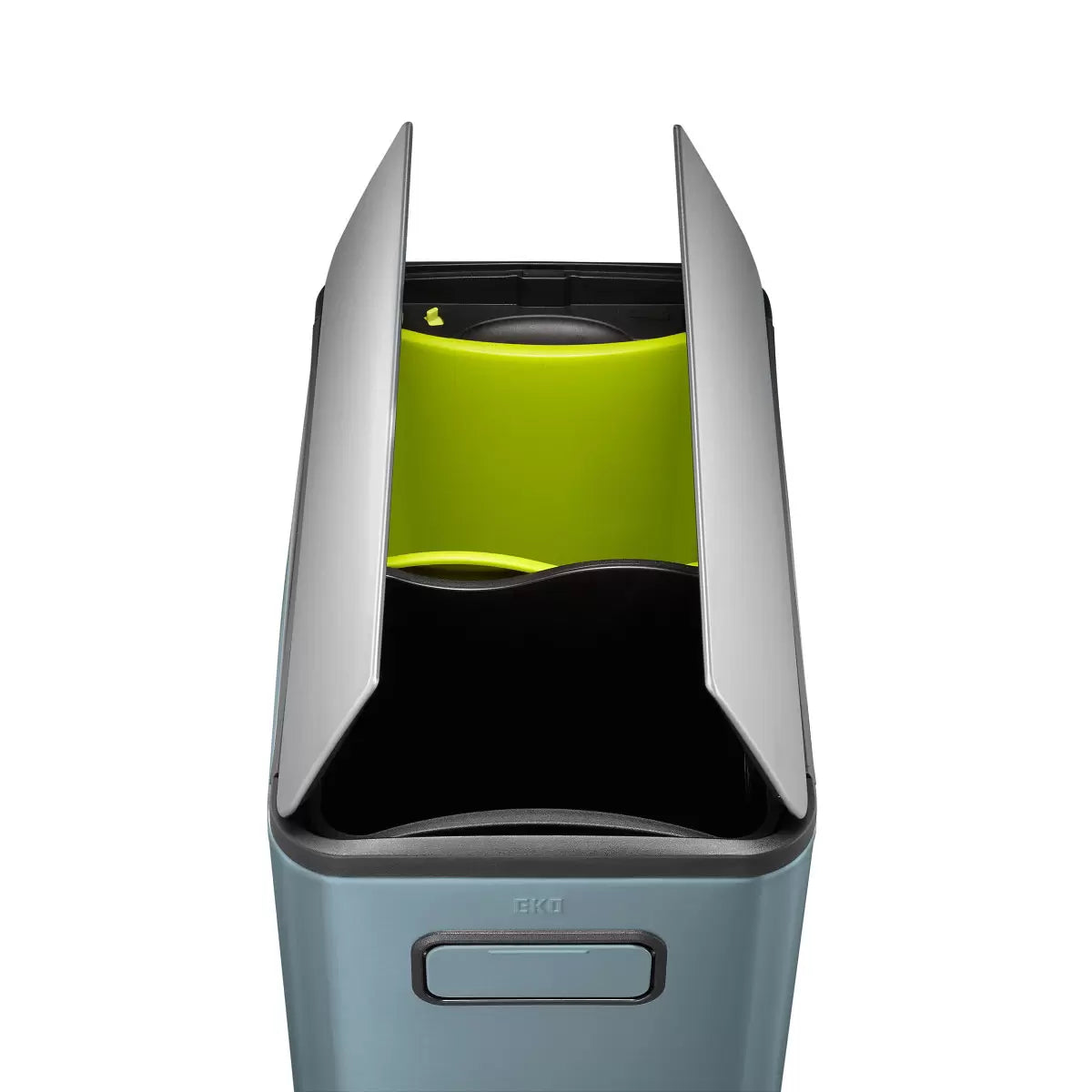 EKO Ecofly 20+20L Stainless Steel Kitchen Bin in Titanium Blue