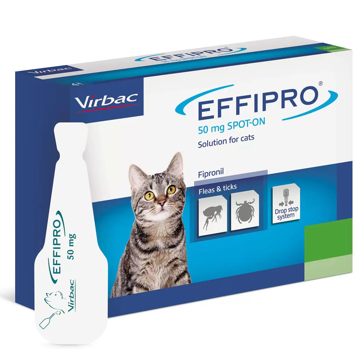 Effipro® Spot-On Flea and Tick Treatment for Cats (1kg+), 3 x 4 x 50mg
