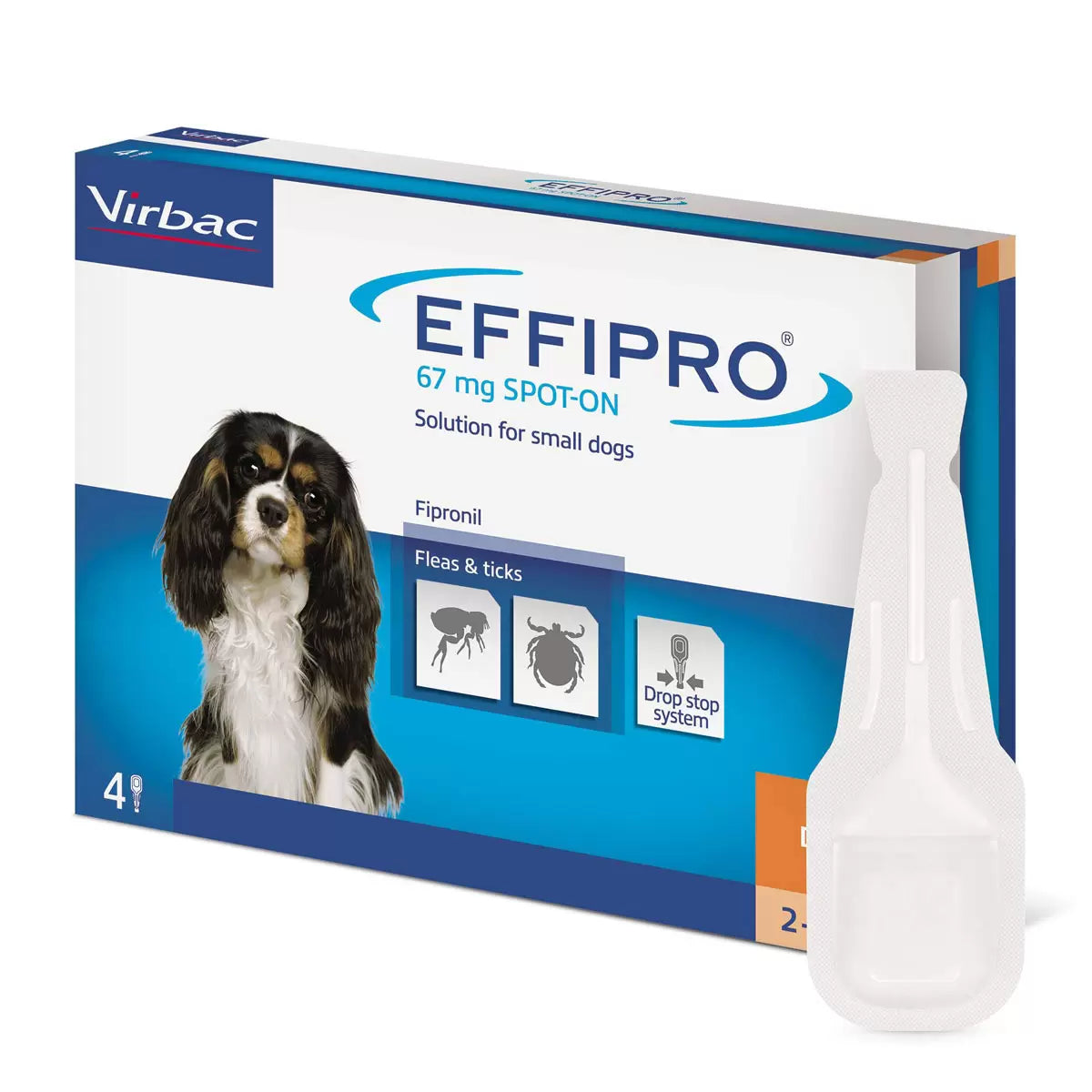 Effipro® Spot-On Flea and Tick Treatment for Small Dogs (2-10kg), 3 x 4 x 67mg