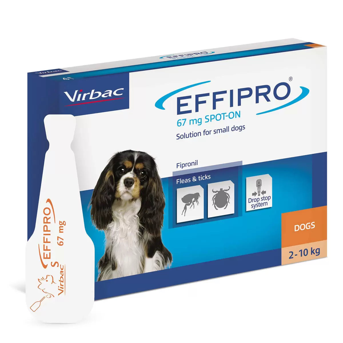 Effipro® Spot-On Flea and Tick Treatment for Small Dogs (2-10kg), 3 x 4 x 67mg