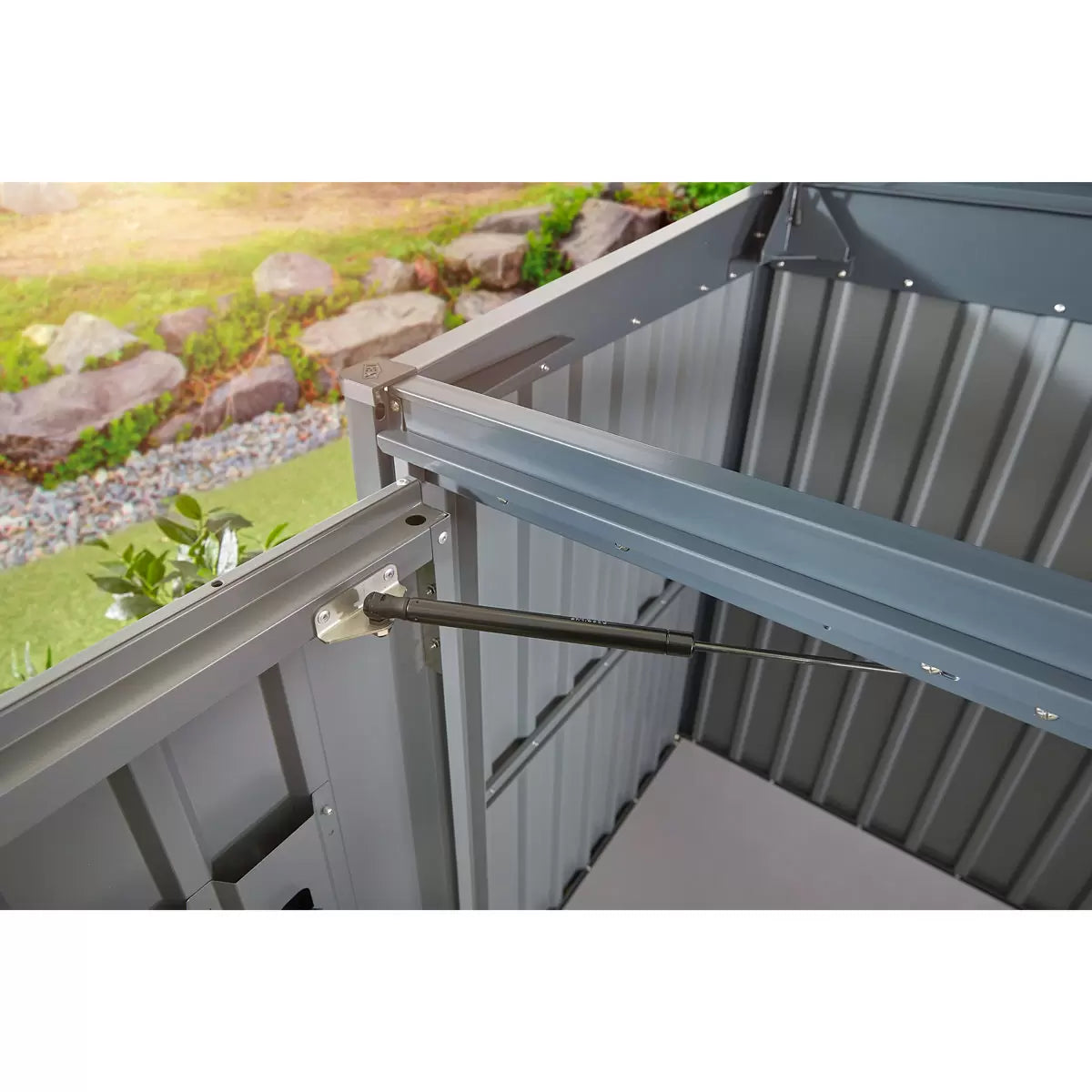 Stone Garden 6ft 5" x 2ft 11" (1.95 x 0.9m) 2, 018 Litre Horizontal Storage Shed