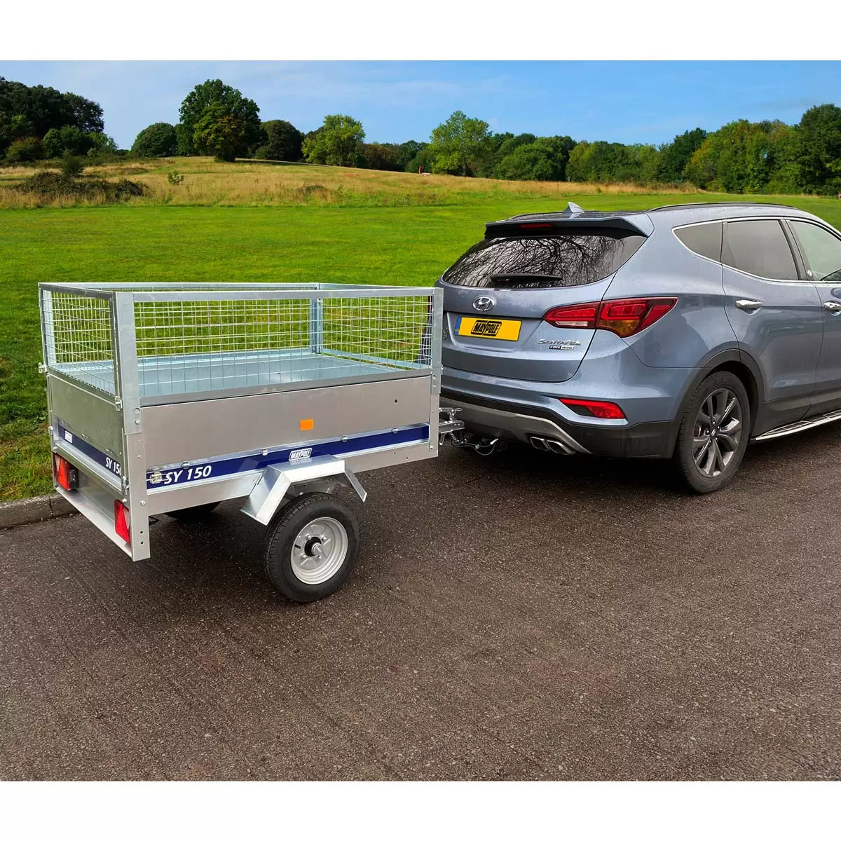 Maypole SY150 Large Trailer with High Side Mesh Extension Kit & PVC Cover