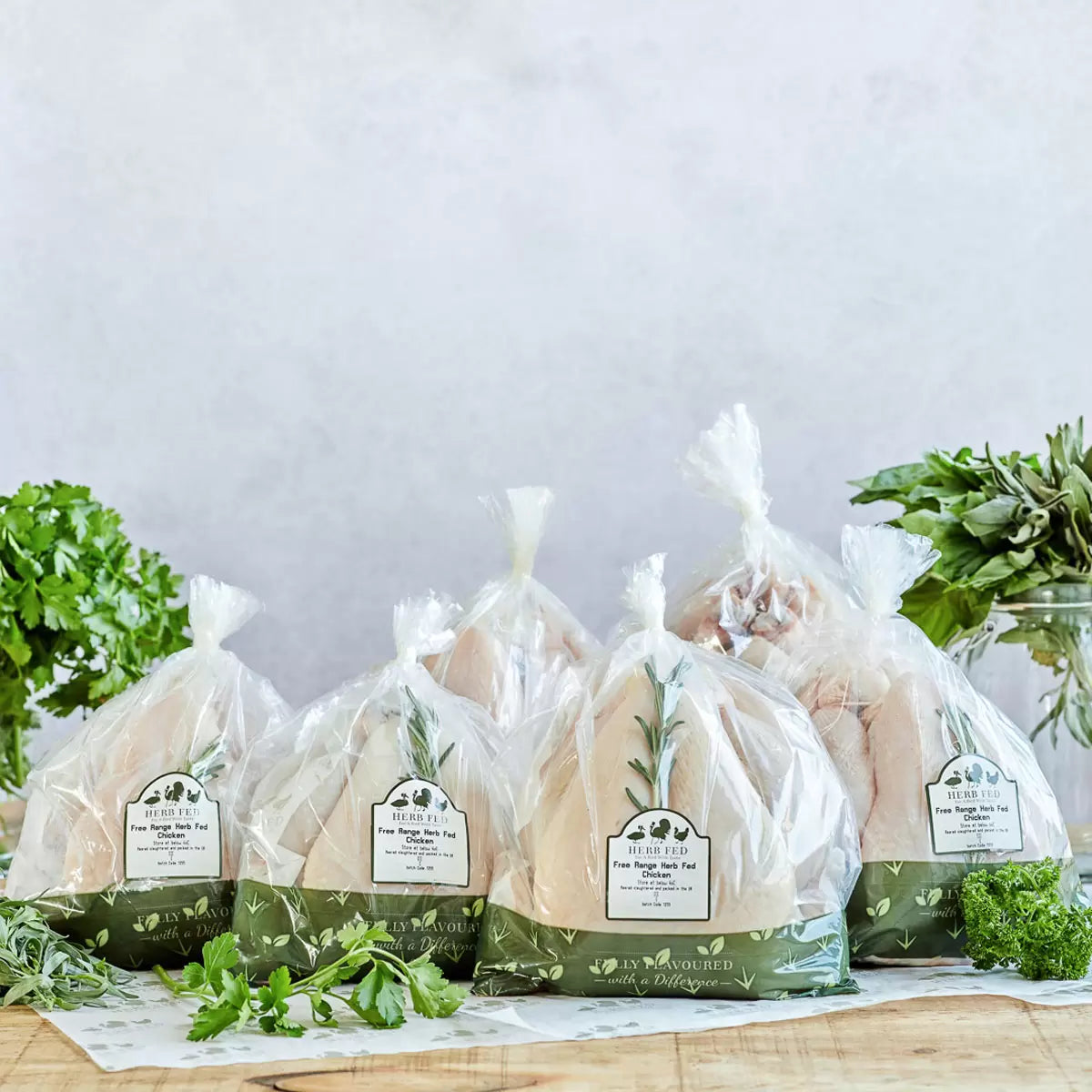 Herb Fed Free Range Whole Chickens, 6 x 2.2kg (Serves 6-8 people per Chicken)