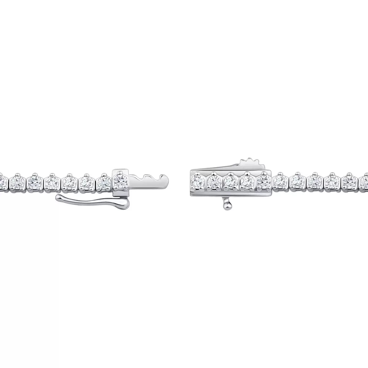 5.00ctw Round Brilliant Cut Diamond Tennis Necklace, 14ct White Gold