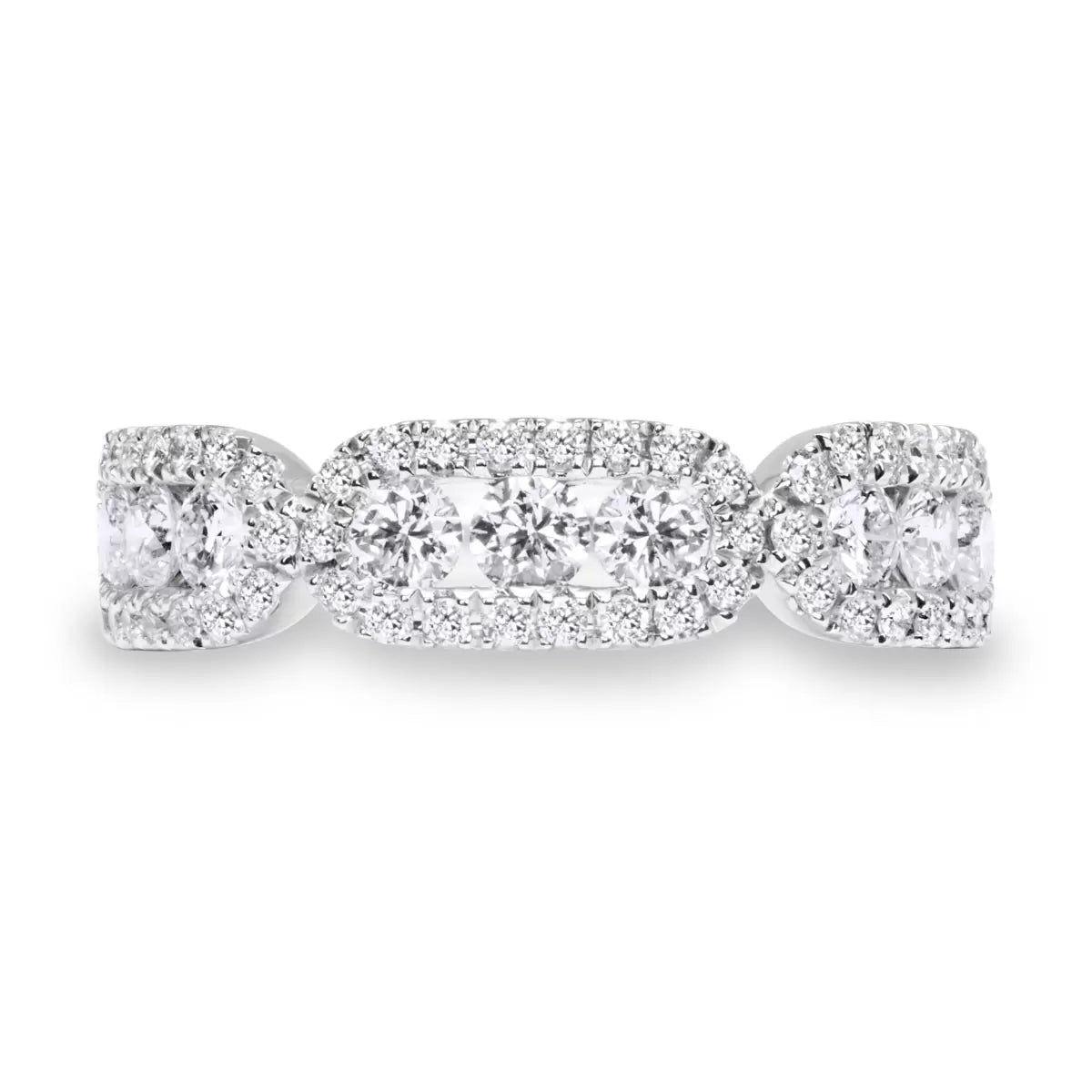 1.09ctw Round Brilliant Cut Diamond Ring, 18ct White Gold