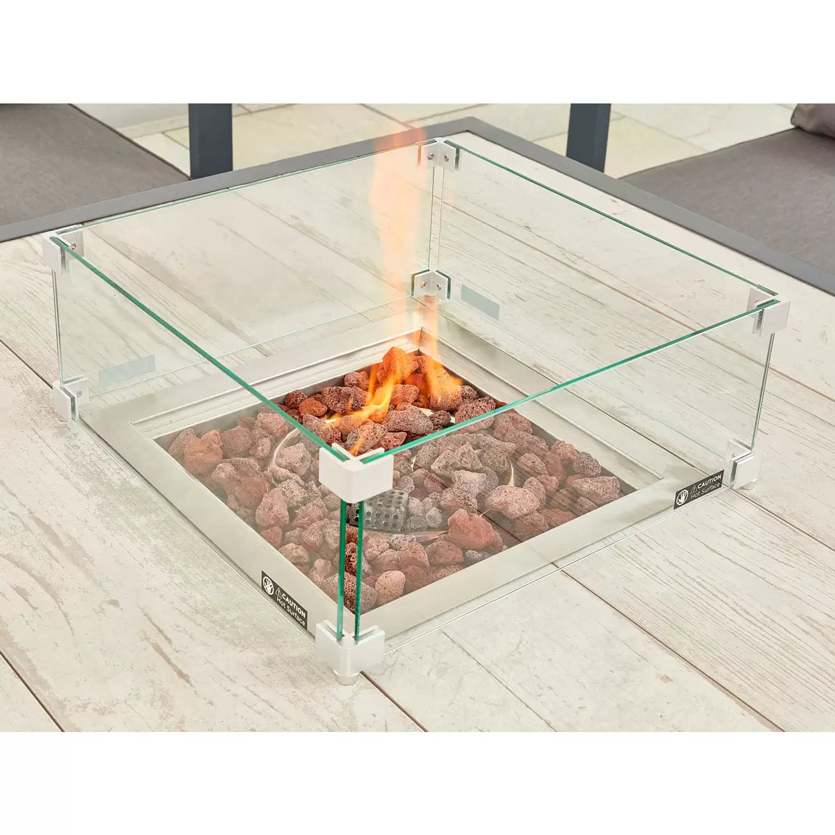 Stone Garden 4 Piece Deep Seating Corner Fire Patio Set in Two Colours