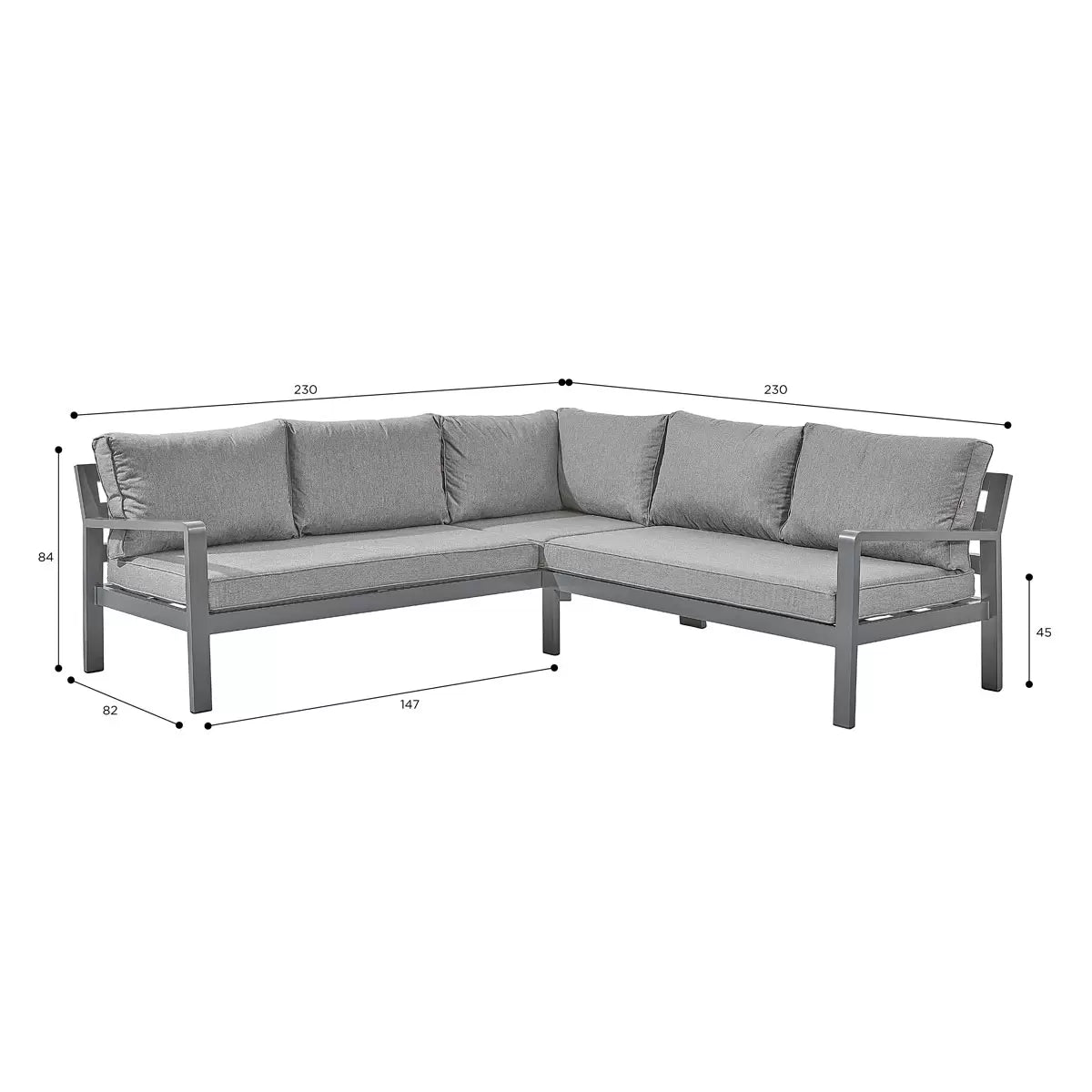 Stone Garden 4 Piece Deep Seating Corner Patio Set with Dual Height Ceramic
