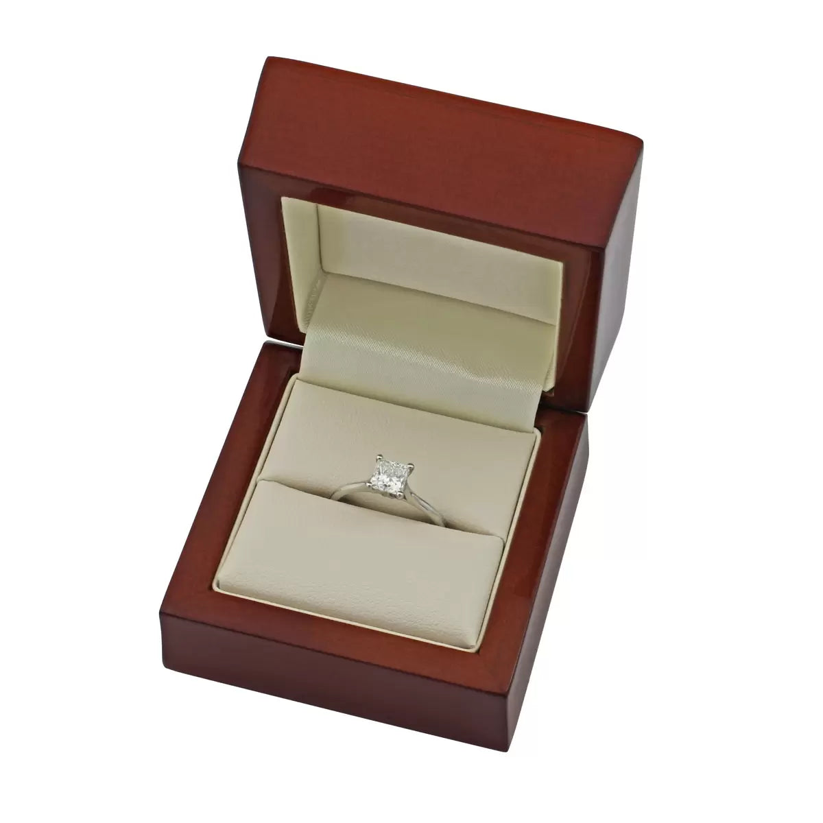 1.00ct Princess Cut Diamond Solitaire Ring, Platinum