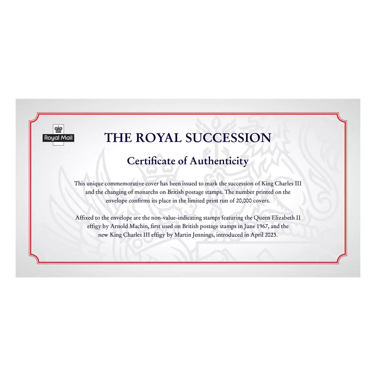 Royal Mail® The Royal Succession Commemorative Cover