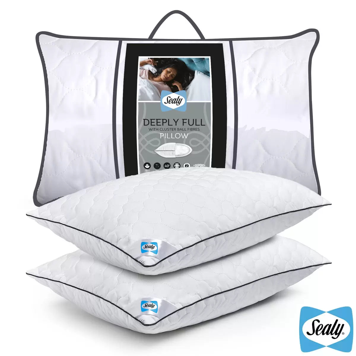 Sealy Deeply Full Pillow, 2 Pack