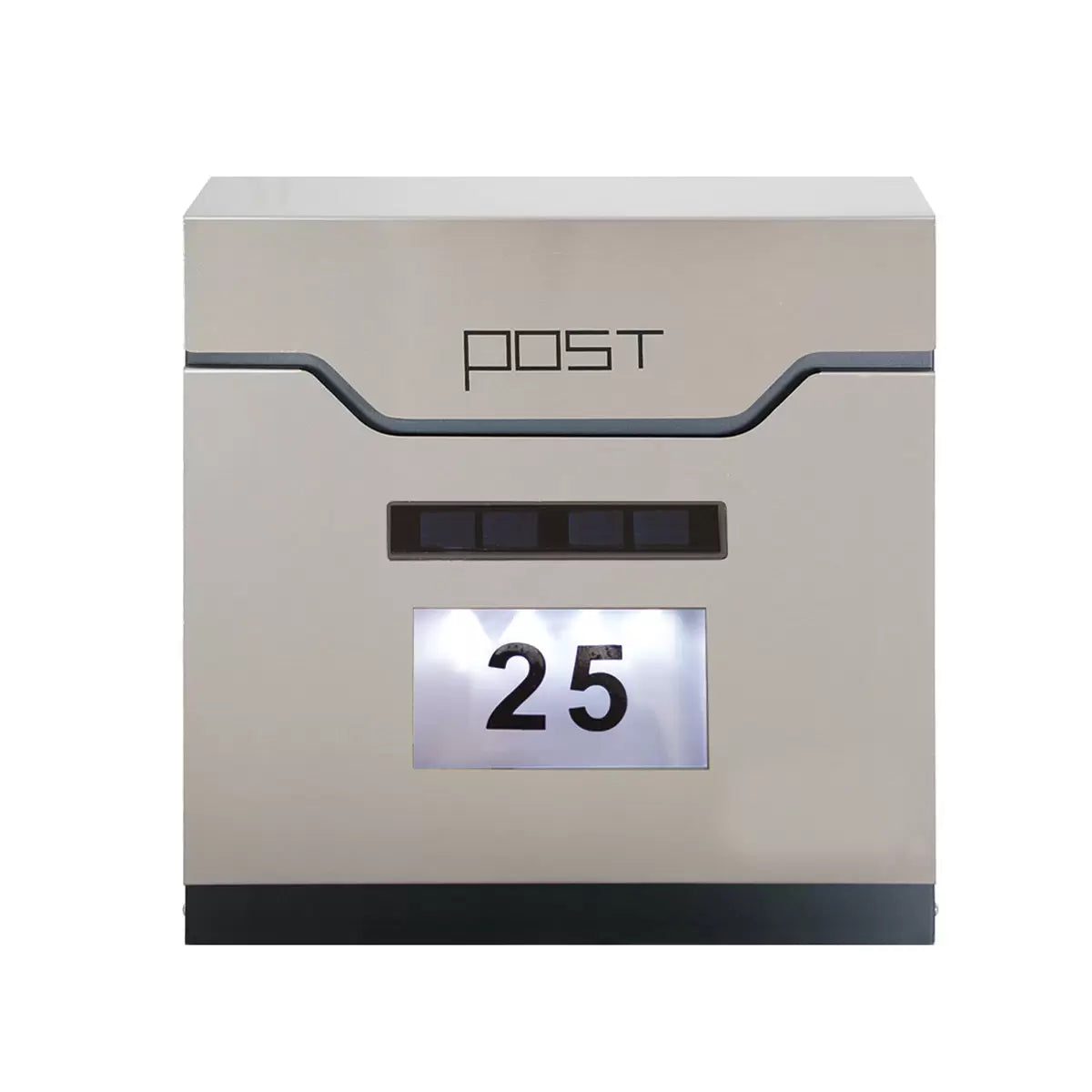 Phoenix Estilo Top Loading Letter Box MB0125KS in Stainless Steel with Key Lock