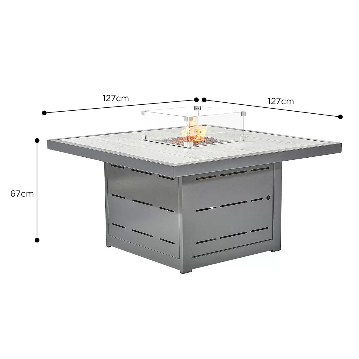 Stone Garden 4 Piece Deep Seating Corner Fire Patio Set in Two Colours