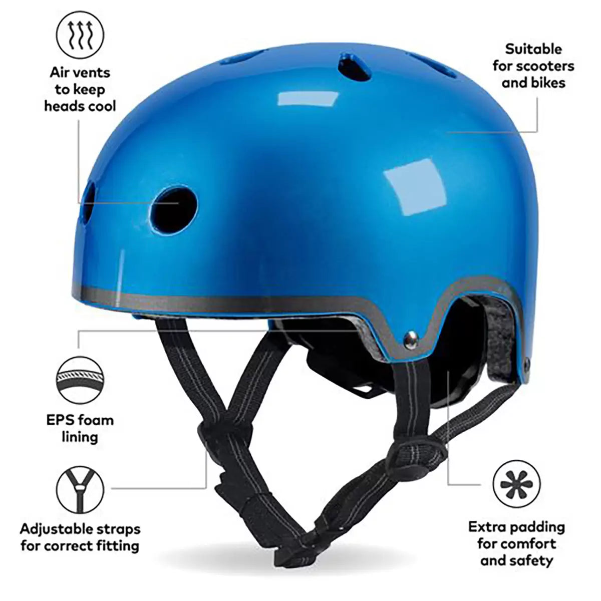 Micro Maxi Deluxe LED Navy Scooter with Blue Helmet and Vehicle Lunch Bag (5+
