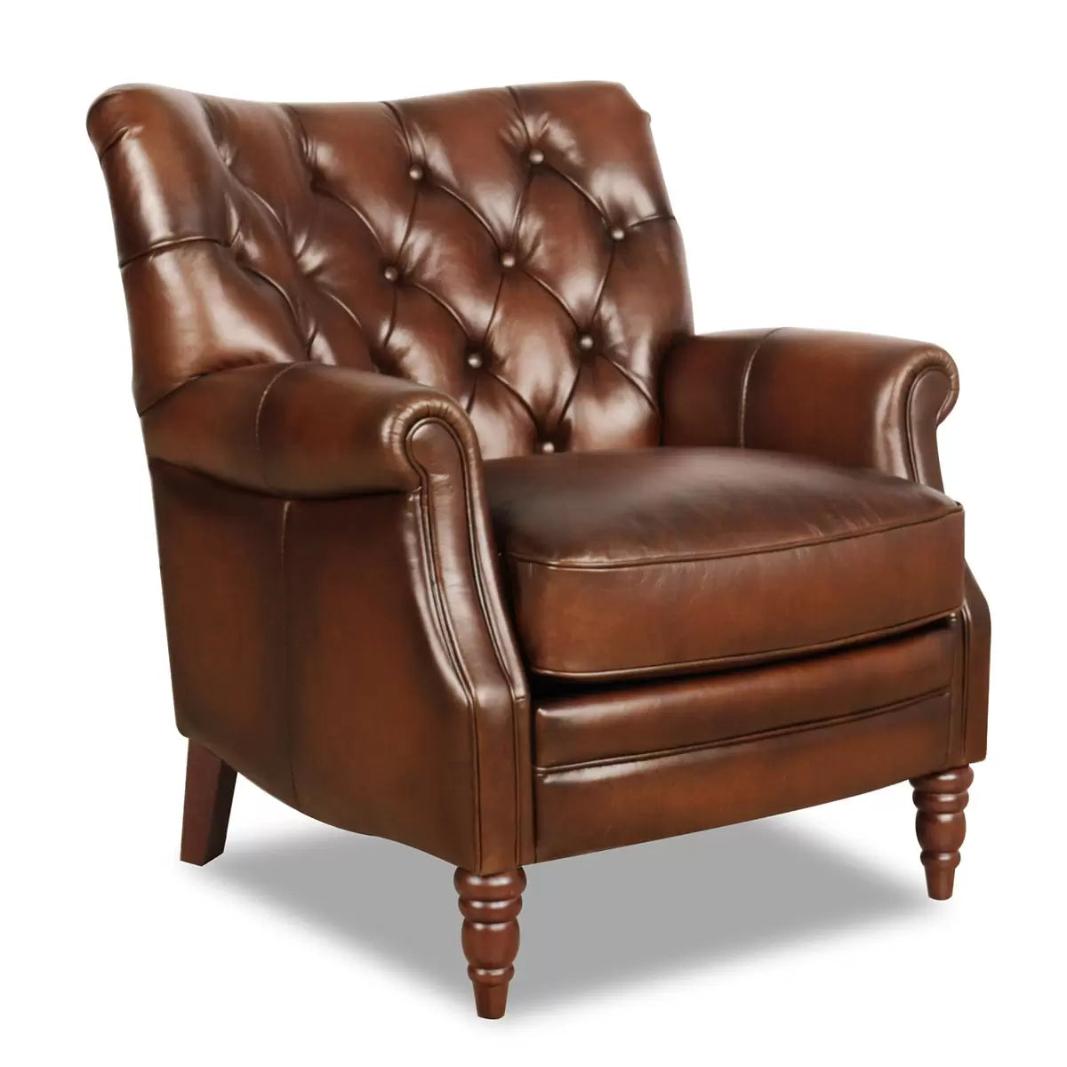 Columbus Brown Leather Armchair