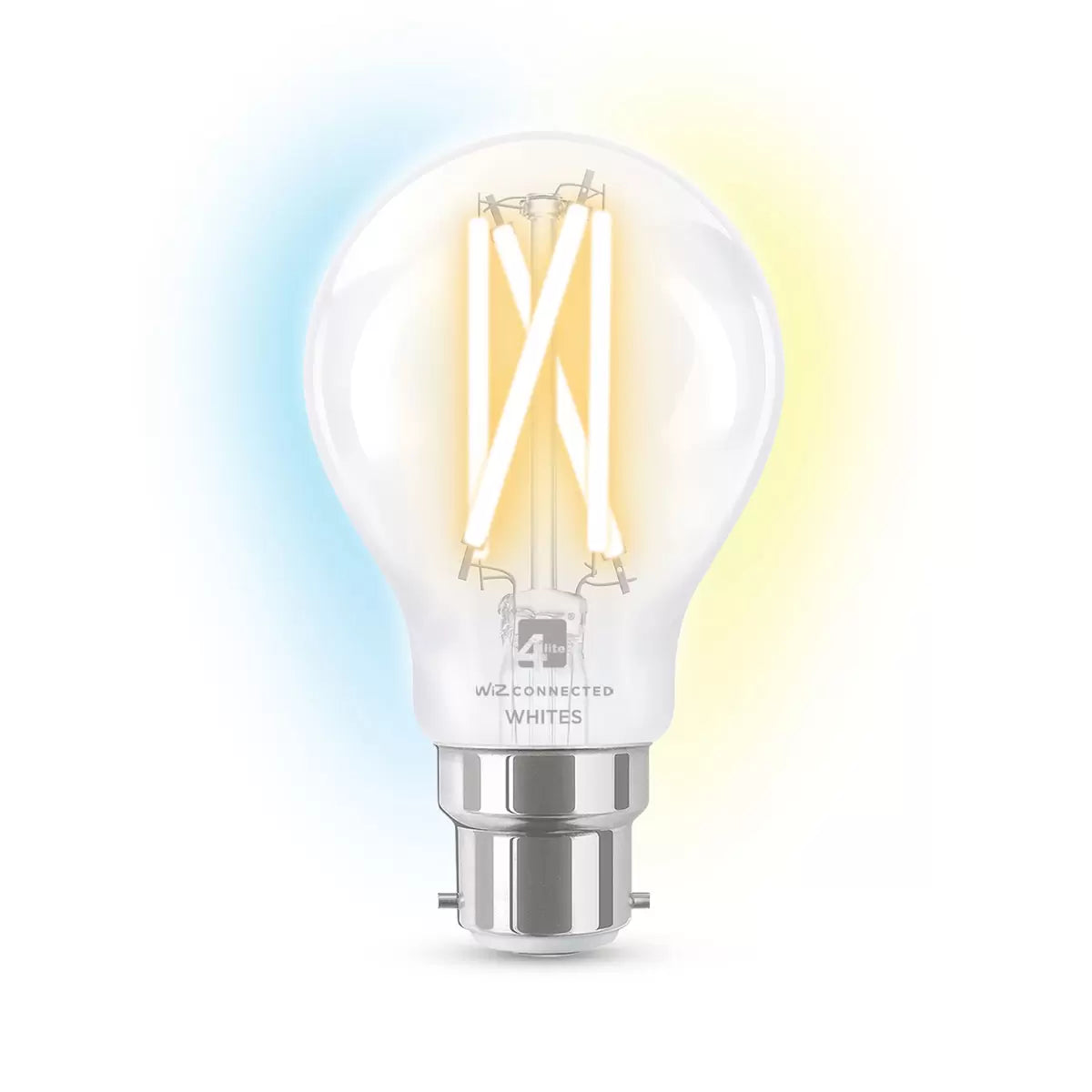 4lite WiZ Connected B22 Clear Filament Smart Bulbs 2 Pack