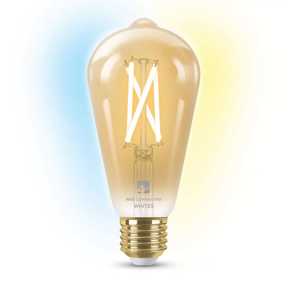 4lite WiZ Connected E27 Amber Filament Smart Bulbs 2 Pack