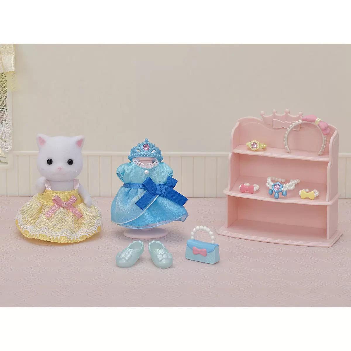 Sylvanian Families Princess Dress Up Set & Party Time Tuxedo Cat Set Bundle (3+