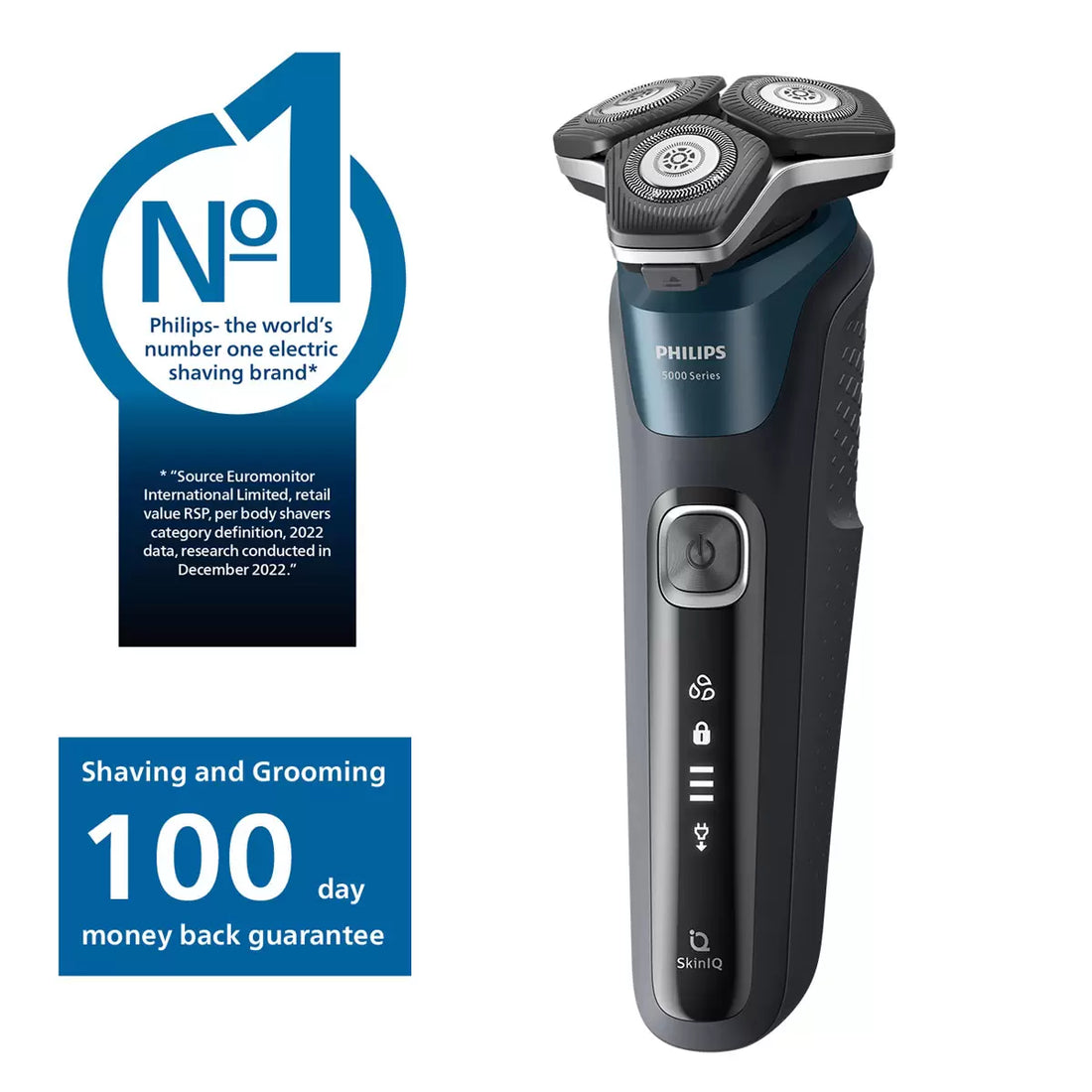 Philips Series 5000 Wet & Dry Electric Shaver with Pop-up Trimmer, Nose Trimmer