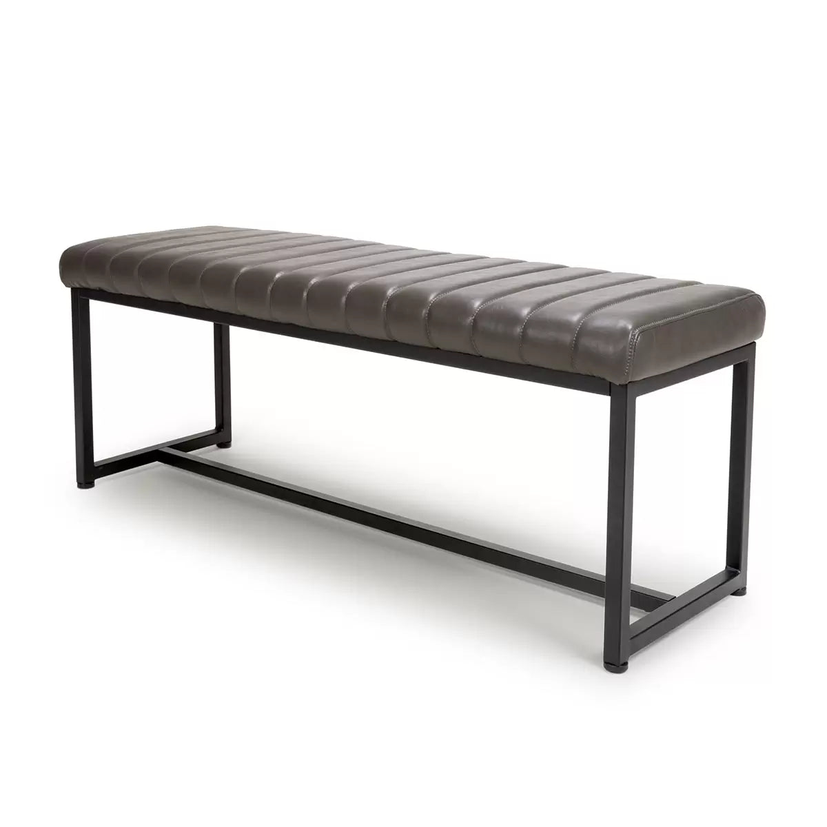 Archer Grey Faux Leather Dining Bench