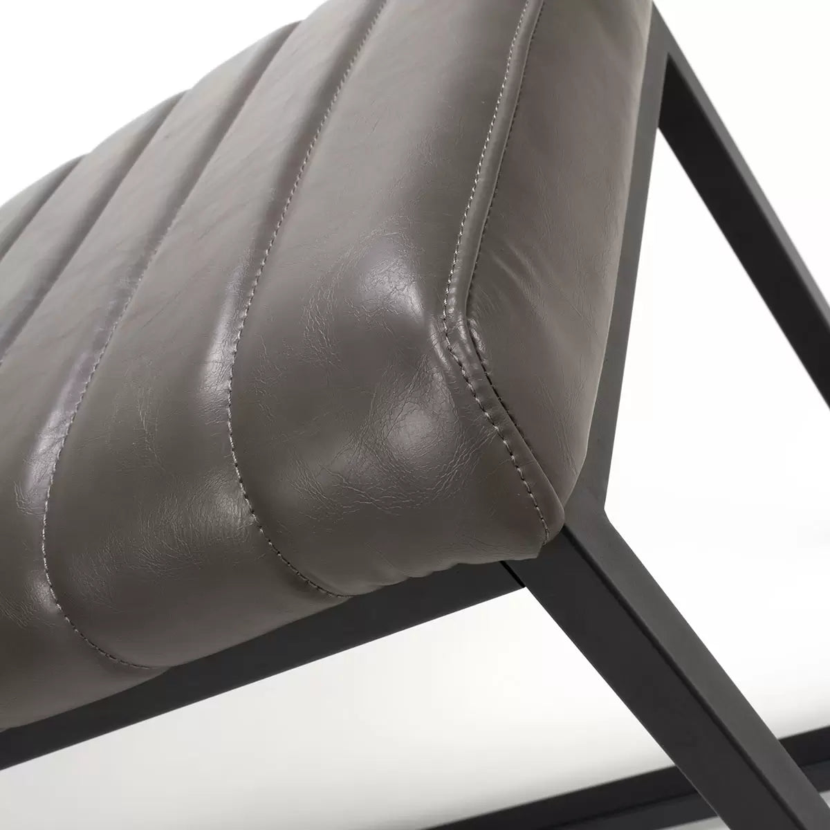 Archer Grey Faux Leather Dining Bench